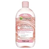 Garnier Micellar Rose Cleansing Water 700ml, Gentle face Cleanser & Makeup Remover, Hypoallergenic. Vegan Formula, Suitable For Dull And Sensitive Skin, Glow Boosting Formula, Dermatologically Tested