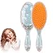 Spazzola per capelli per donna Ragazza, cuscino d'aria a forma di cartone animato Pettine per capelli Lisci per capelli ricci Pettine per capelli Spazzola per massaggi con paillettes a stella(#01)