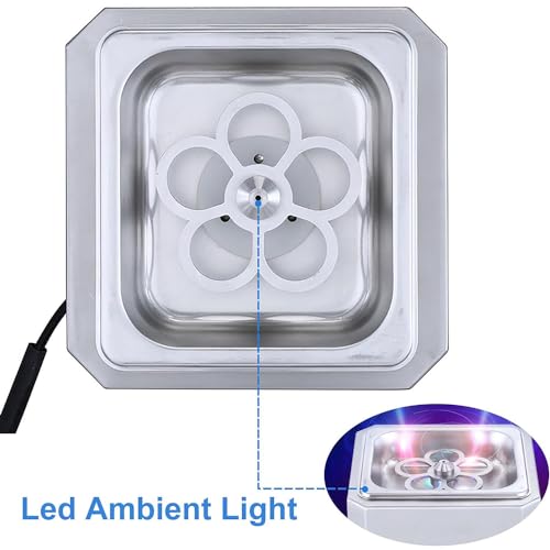 Glaskühler Mini Eisbechermaschine - Edelstahl Cup Chiller mit eingebautem LED-Licht zum schnellen Einfrieren von Bier, Wein, Whiskey und Cocktails ideal für Bars und Restaurants