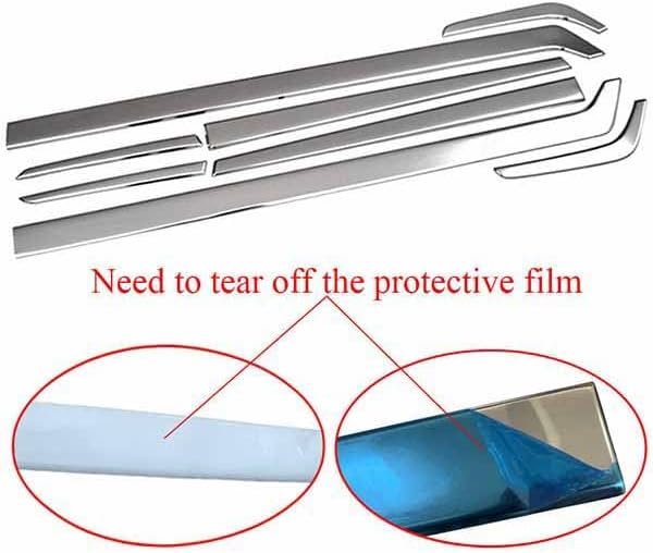 Miniatura 9 de Moldura lateral de cuerpo de puerta cromada para CR-V EX-L EX LX 2017-2021 Cubierta de moldura de puerta de acero inoxidable 8 piezas