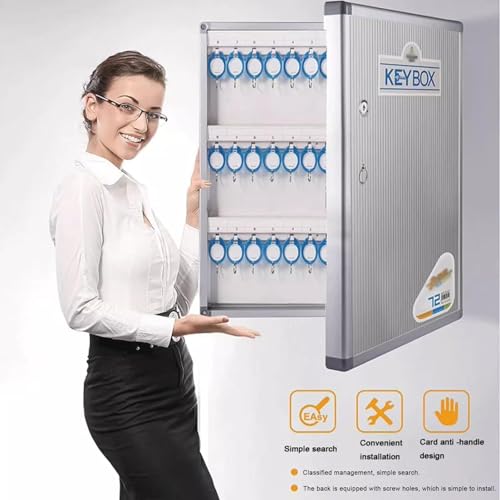Armoire à clés murale avec serrure – Rangement sécurisé des clés pour la maison et le bureau – Gestion efficace des clés – et design élégant pour une vie privée