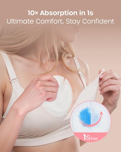 Image of Nuliie 100 PCS Disposable Nursing Pads, Ideal for First-Time Buyers to Find Perfect Match, 4 Materials Trial (Viscose from Bamboo, Classic, Blue Core, Pink Care), Breastfeeding Essentials for New Moms