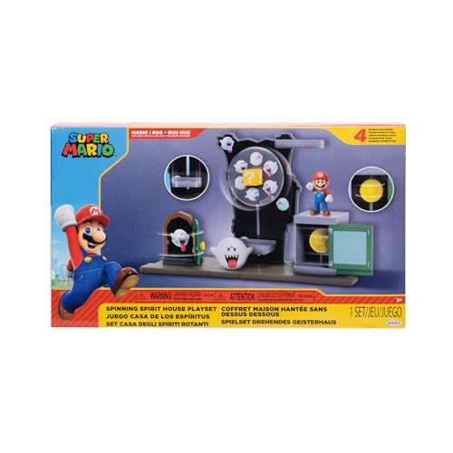 Super Mario Spinning Spirit House Playset with 2.5"-Inch Mario Action Figure, Boo, and Accessories by Super Mario - Used condition - Image 3