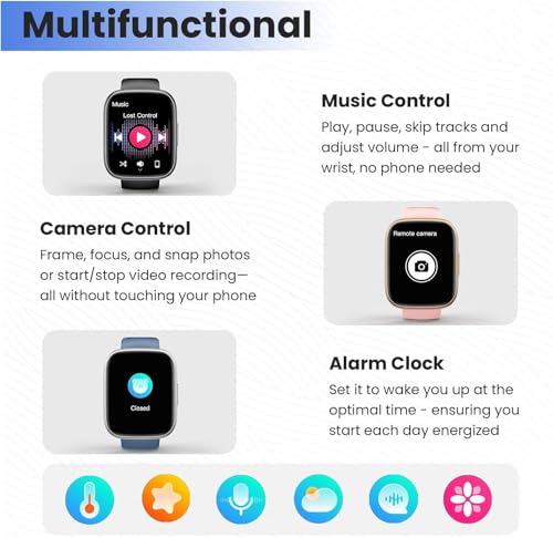 Image of Smart Watch for Men Women, 1.95 inch HD Touchscreen Fitness Tracker with Bluetooth Calling, Fitness Watch with 110+ Sports Modes /Heart Rate /Sleep Monitor, IP68 Waterproof Smartwatch for Android iOS, Blue