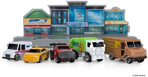 Micro Machines World Packs, City Center - Features 5 Highly Detailed Vehicles: Taxi, Mail, Tow, Garbage, and Delivery Trucks, Plus Corresponding MM Scene - Collect Them All