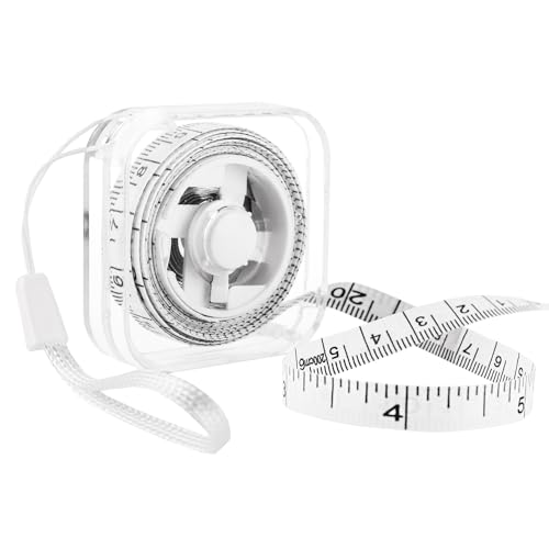 GDMINLO Square Transparent Soft Tape Measure, Dual-Scale 79inch/200cm for Body