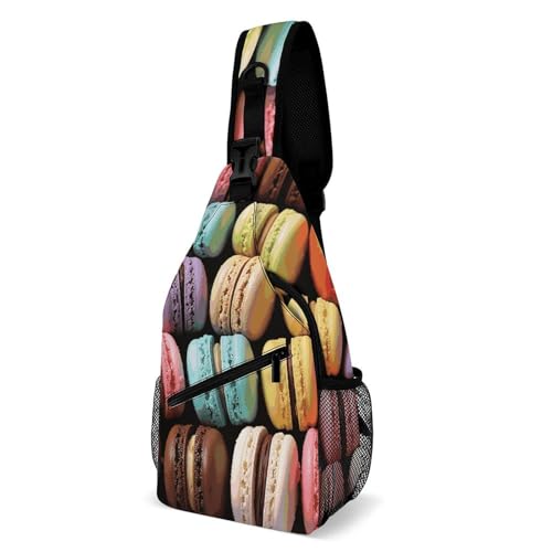 Bolso cruzado casual sling Macaron Biscuit para deporte y viaje miniatura 1