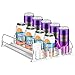Drink Organizer for Fridge, Adjustable Width Soda Can Dispenser for Refrigerator Organizers and Storage, 3 Rows Beer Bottle Beverage Holder with Pusher Glide (14.96