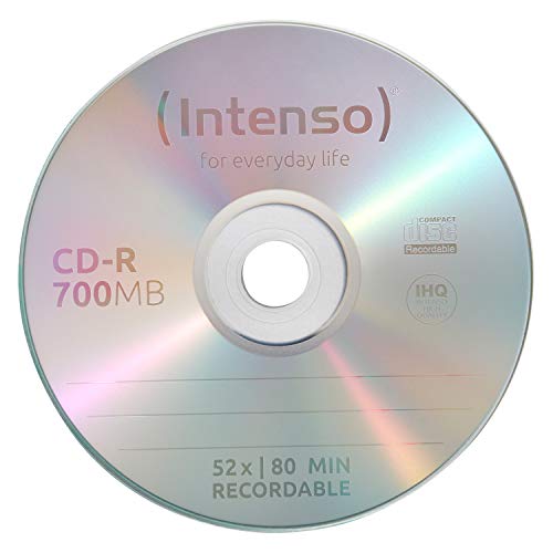 CD-R 52x CB 700MB Intenso Compatible discos grabables tarrina de 100St pack de 2 2