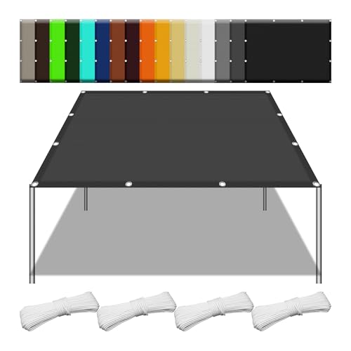 Voile d'ombrage jardin étanche rectangulaire 4.5x10m résistant UV vent