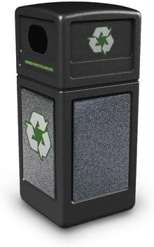 Stonetec Series 42-Gal Industrial Recycling Bin Color: Black / Pepperstone