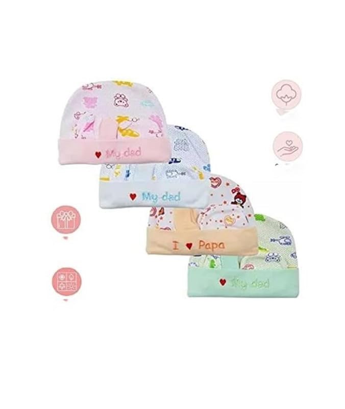 Shree RAM Traders_ Multicolor Cap, Booties, Mittens, and Ankle Socks Set for 0-6 Months Babies (2 Pieces Each)-image-46