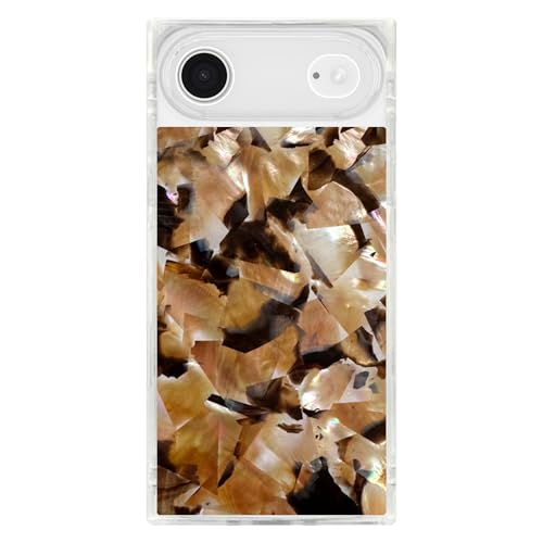 Flaunt Official Square Protective Case - Compatible with iPhone Air - Compatible with MagSafe & Wireless Charging - Drop-Tested & Shockproof - (Brown Abalone)