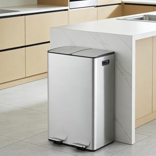 Caneca Doble 2x8 Gal Acero Inoxidable con Tapa para Cocina miniatura 5