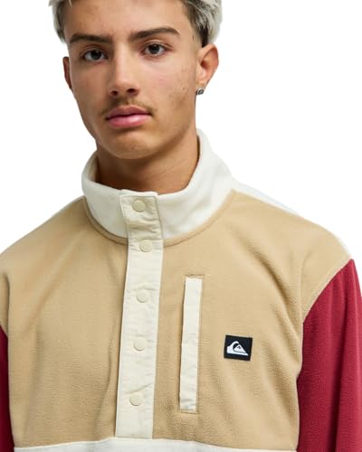 Polaire Demi-Zip Quiksilver Homme Blanc Pull Chaud No Destination Block L - 3