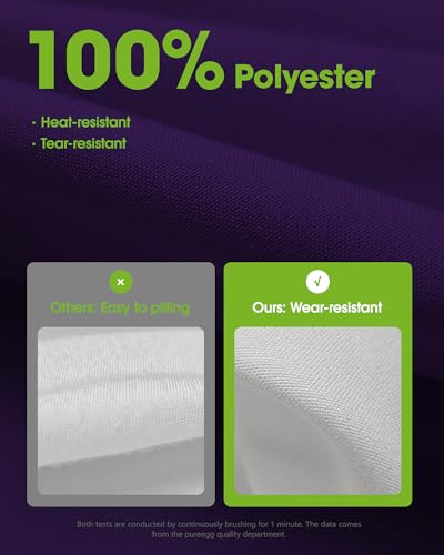 Image of Pureegg Polyester Tablecloth 60 inch x 84 inch Reusable & Washable Purple | Durable, RectangleTable Cloth , for Outdoor Party, Picnic, Wedding, Banquet, Birthday