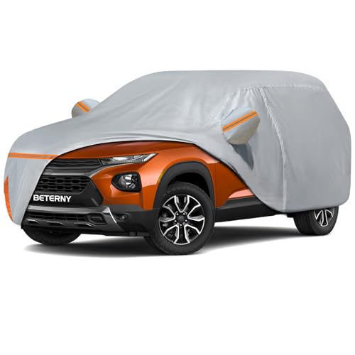 Image of Car Cover for 2020-2025 Chevrolet Trailblazer, Waterproof Custom-fit All Weather Sun Rain UV Dust Snow Protection Outdoor Trailblazer Full Car Cover with Door Zipper and Cotton Lining-Grey