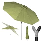 Tempera 9ft Patio Market Outdoor Table Umbrella with Push Button Tilt and Crank,...