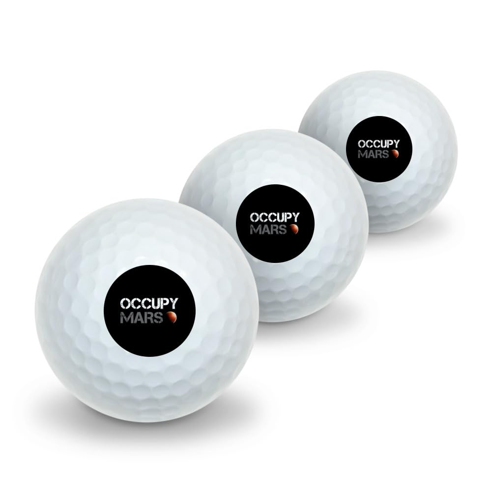 GRAPHICS & MORE Occupy Mars Novelty Golf Balls 3 Pack