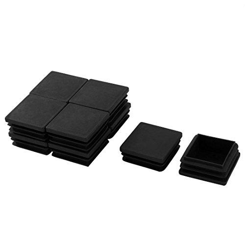 uxcell Plastic Square Blanking End Cap Tubing Tube Inserts 38mm x 38mm - 10 Pcs