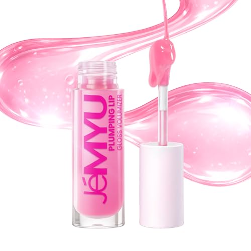 Best Lip Pump Gloss for Women Over 50: Fuller, Younger-Looking Lips Without Fillers 2 Je’MYU Korean Plumping Lip Gloss with Glycerin & Peptide – Non-Sticky Hydrating Lip Plumper, Natural Pink Tint, High Shine Korean Makeup, 4.5 ml
