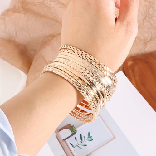 44-65pcs Golden Silver Plated Jewelry Sets Necklaces,Bracelets Bangles,Earring,Rings for Women Valentine Anniversary Birthday Friendship2