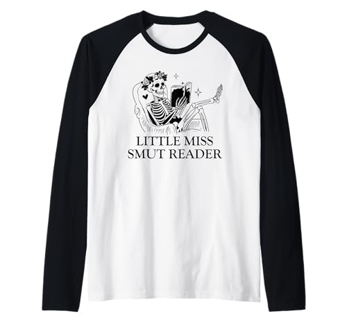 Little Miss Smut Reader Bookish Spicy Books Smutty Book Raglan Baseball Tee