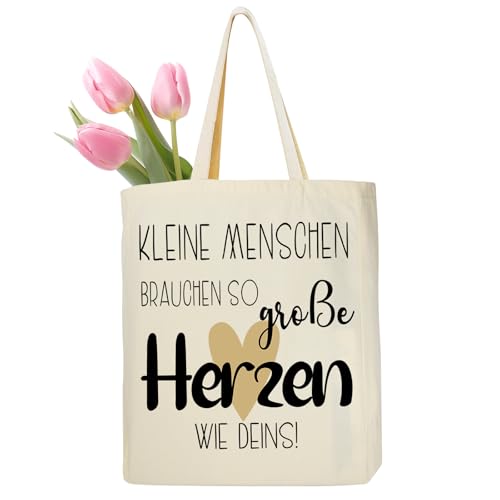 Ysound Borsa in cotone per l'insegnante, regalo di addio per l'insegnante, borsa in tessuto 35 x 42 x 8 cm