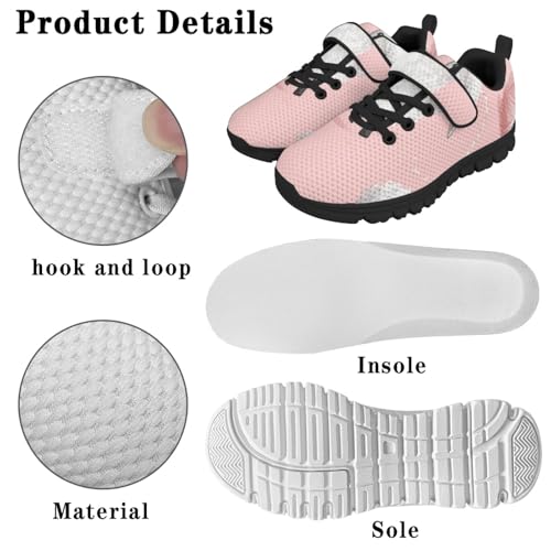 MARSVOVO Girls Sports Shoes Summer Fall Mesh Breathable Outdoor Running Tennis Print Daily Wear Trendy Casual Sneakers3