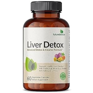 Futurebiotics Liver Detox Advanced Detox & Cleanse Formula Supports Healthy Liver Function with Milk Thistle, Dandelion Root, Turmeric Artichoke Leaf, & More, Non-GMO, 60 Vegetarian Capsules