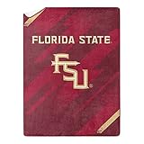 NORTHWEST NCAA Silk Touch Sherpa Throw Blanket 60X80, Florida State Seminoles