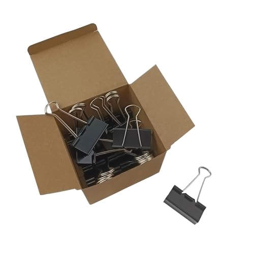 DSTELIN Extra Large Binder Clips, 2-Inch, 15 Pack (51mm Width) - Big Paper Clamps with 0.8-Inch (20mm) Capacity, Black, Ideal for Office Supplies.