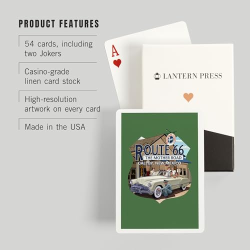 Lantern Press Gallup New Mexico Naipes Poker 52 Cartas miniatura 3