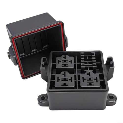 zeroupshop - Zeroupshop 12 V 3-Wege-Sicherungsrelaiskasten mit Flachsicherungsschlitzen, für 4-polige 5-polige 40 Amp Relais, IP65 wasserdichter Schutz für Autos, SUVs, UTVs, Wohnmobile und Boote (Box)