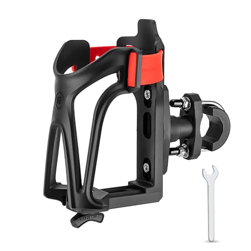 ROCKBROS Portabidones para Bicicletas Soporte Botella para Moto Portabidones Moto 360 ° Giratorio Accesorios para Motocicleta Bicicleta