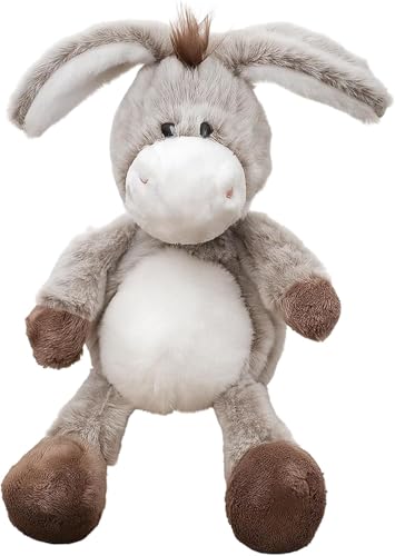 Gmubjux Esel-Kuscheltier weiches Stofftier süßes braunes Esel-Plüschtier zum Kuscheln und Spielen 32 cm Kuscheltiere
