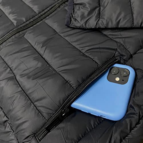 Jaqueta Puffer Poliéster Preta Casual Com Bolsos Opice (M)