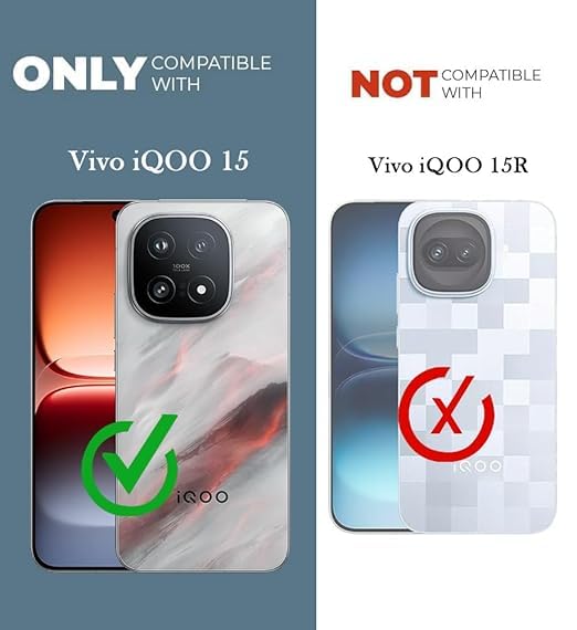Image of Jkobi Lifetime Anti-Yellow MagSafe Compatible Clear Back Cover Case for Vivo iQOO 15 5G (Sleek Hard Crystal | Shockproof and Camera Protection)