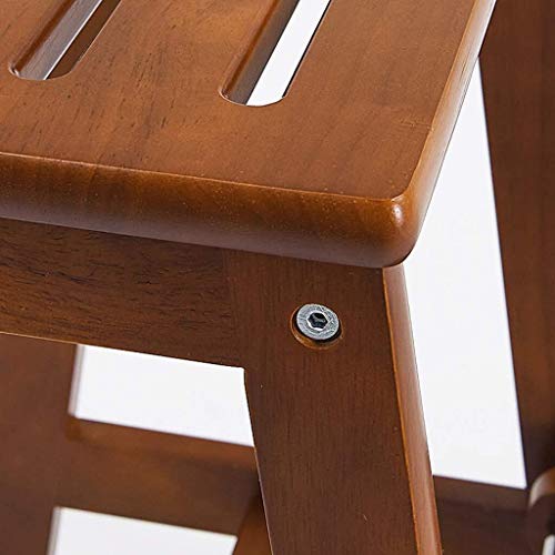Taburete de escalada multifunción DASHADAO de madera con estante de almacenamiento 8