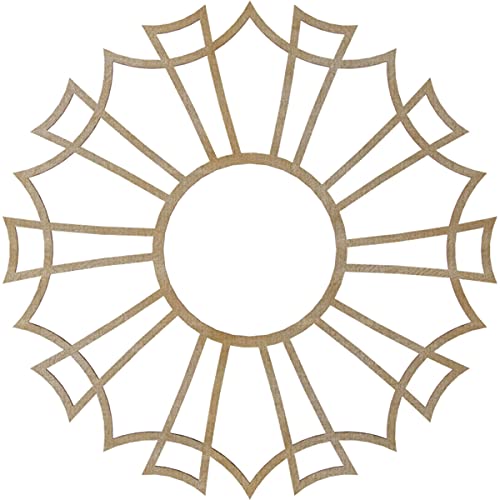 Image of Ekena Millwork 24 inchOD x 8 1 /2 inchID x 3 /8 inchT Augustus Wood Fretwork Pierced Ceiling Medallion, Birch