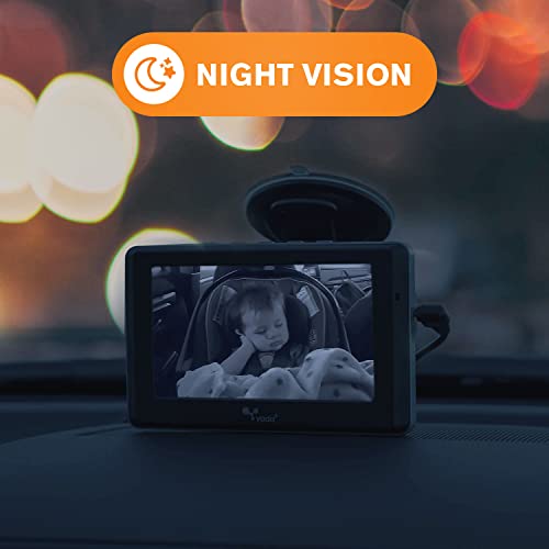 Yada | Car Portable Baby Monitor with Night Vision Cam, Wireless Transmission, Universally Compatible, 4.3” Digital Display, Mounts onto Headrest and/or Windshield by Yada - Image 4