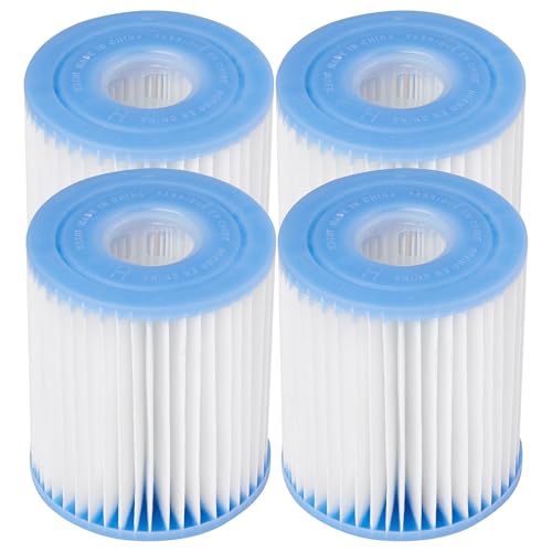 Intex Swimming Pool Easy Set Filter Cartridge Replacement - Type H (4 Pack)