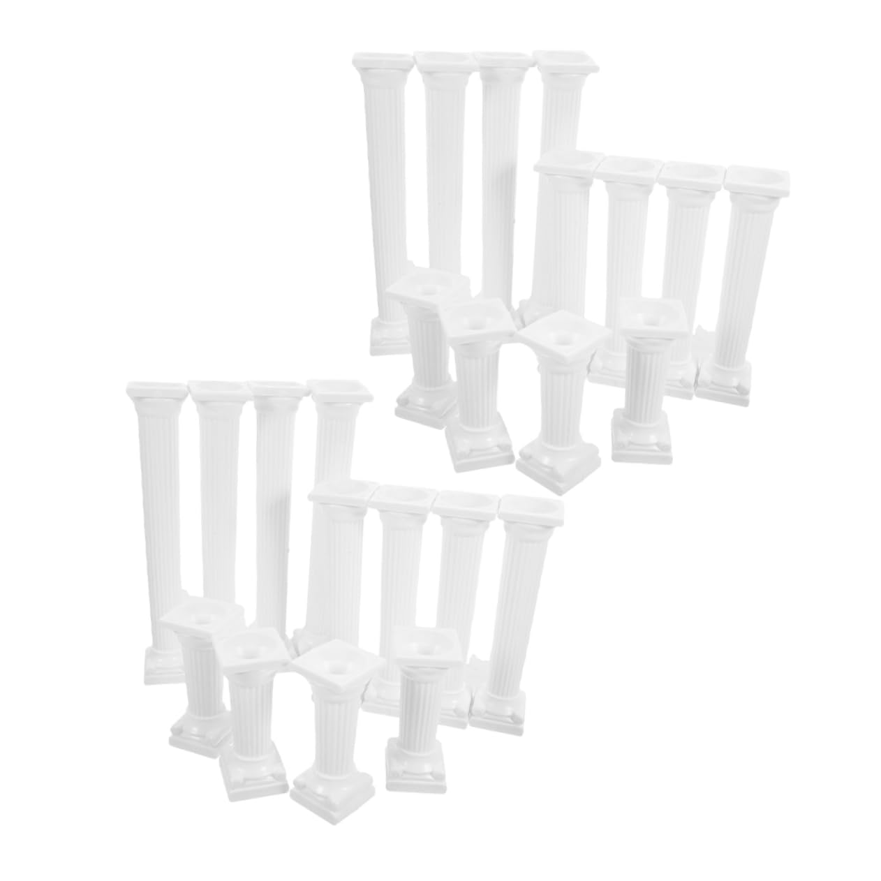 Ipetboom 24pcs Roman Column Cake Pillars Plastic Tiered Support Rods for Wedding and Birthday Cake Displays Multi Decorative for Elegant Events