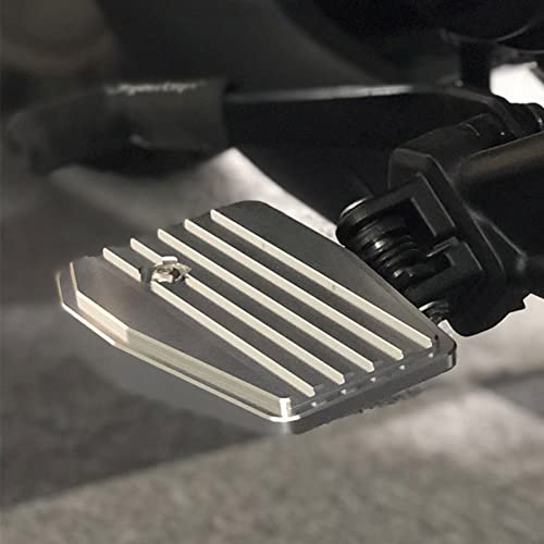 Midimttop Palanquilla para motocicleta, estriberas anchas pedales reposapiés Replacement for CMX1100 rebel 1100 CMX 1100 REBEL 1100 2021-2024 accesorios (Plata)