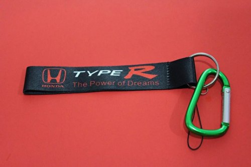 JDM Honda Type R Wrist Palm Lanyard Cell Holders Key Chain with Green Hook