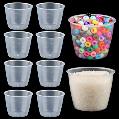 Nexlynk 10 Stück Reis Messbecher 160 ml Reiskocherbecher Transparent Kunststoff für Reiskocher Food Grade PP für Küche Trockene und Flüssige Zutaten Kochen Backen und Wäsche