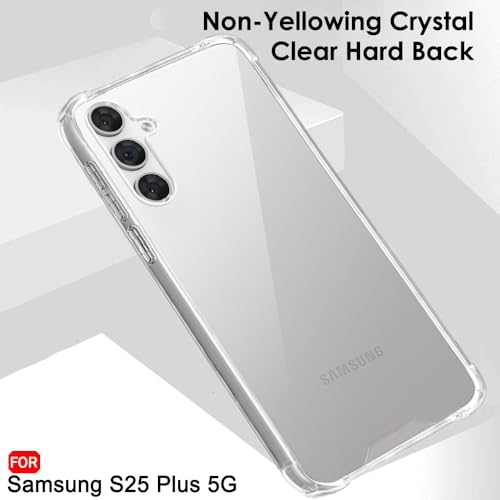 Image of TheGiftKart Crystal Clear Back Cover Case for Samsung Galaxy S25 Plus 5G | 360 Degree Protection | Shock Proof Design | Transparent Back Cover for Samsung S25 Plus 5G (PC & TPU, Transparent Bumper)