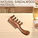 TECHPLUS Wide Tooth Wooden Comb – Natural Sandalwood Scalp Massager for Men Women Elderly,Hair Care & Relaxation Tool