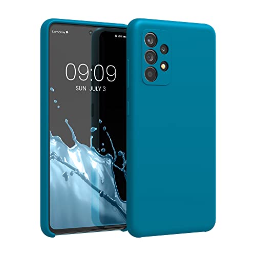 kwmobile Cover per Samsung Galaxy A52 / A52 5G / A52s 5G Custodia - Back Case per Smartphone in Silicone TPU - Protezione Gommata - blu indaco