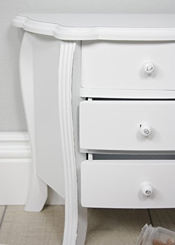 elbmöbel Schmuckkommode Höhe 27cm Schrank antik weiß Holz Landhaus Schmuckschrank Schränkchen shabby klein - 3
